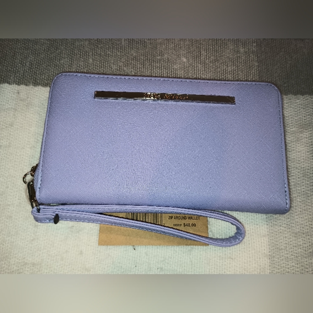 Lavender Steve Madden Zip Around Wallet